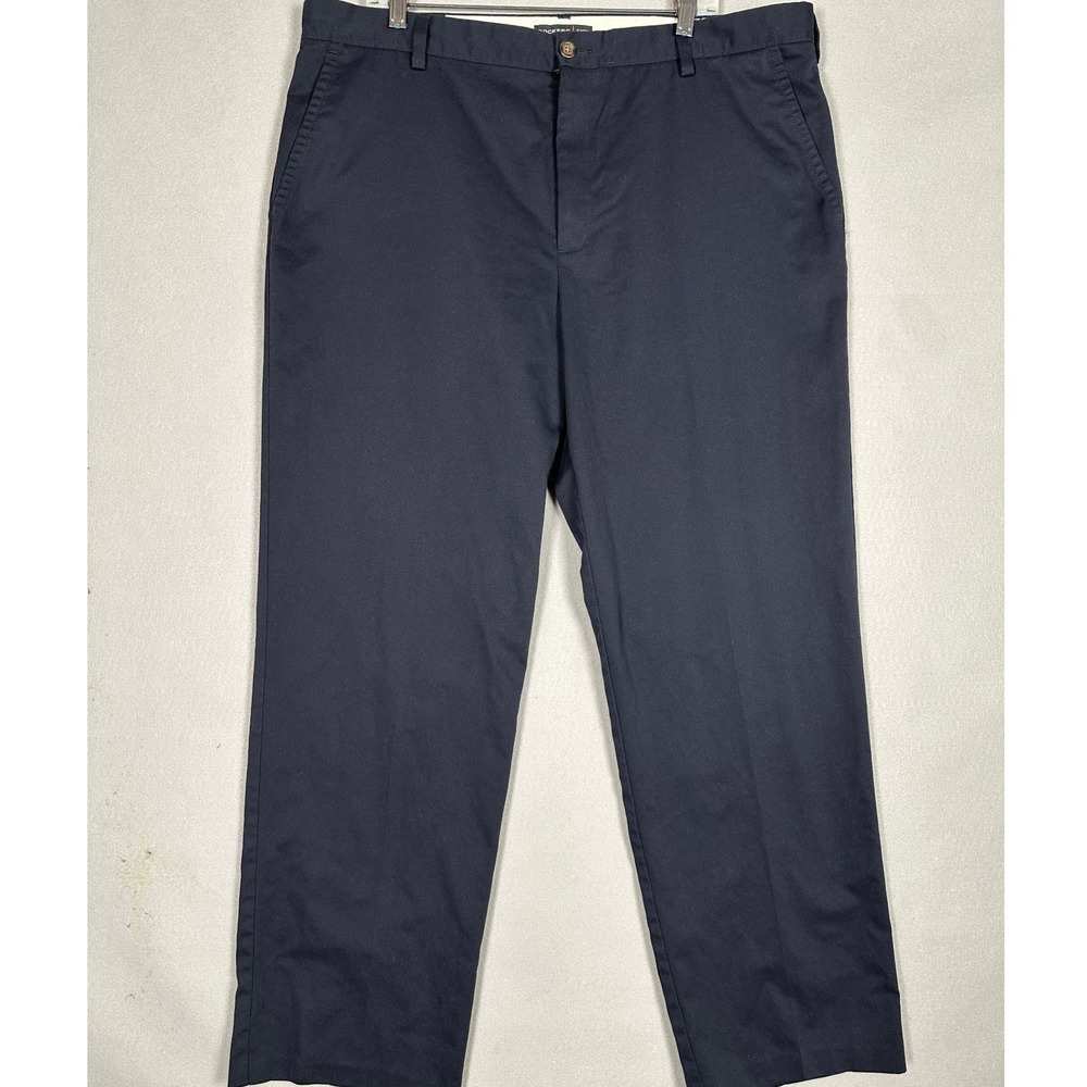 Dockers Pants Mens 40X32 Classic Fit Dark Navy Chino Flat Front Straight Leg EUC